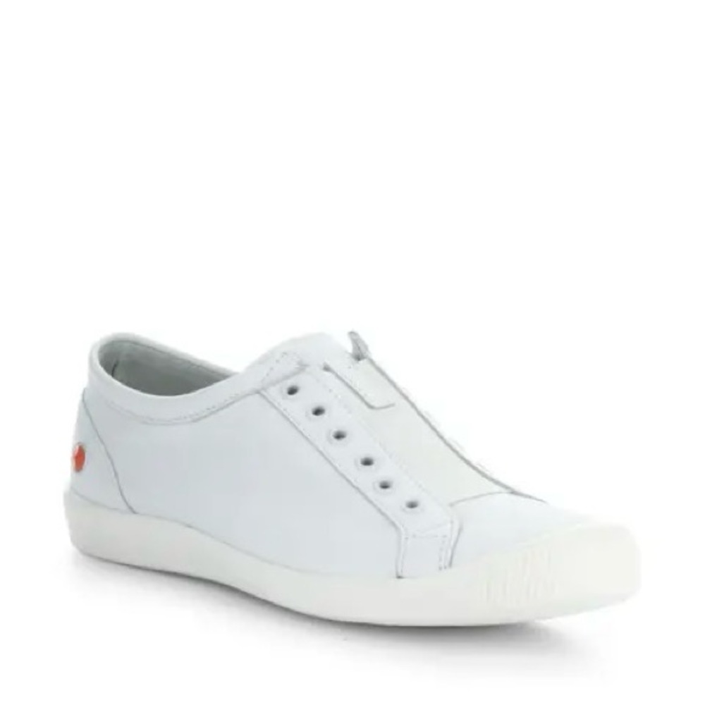 Fly London Softies White Slip-On Leather Sneakers